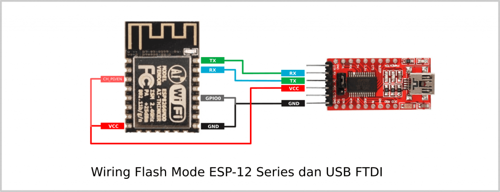 Wiring Flash Mode ESP8266-12
