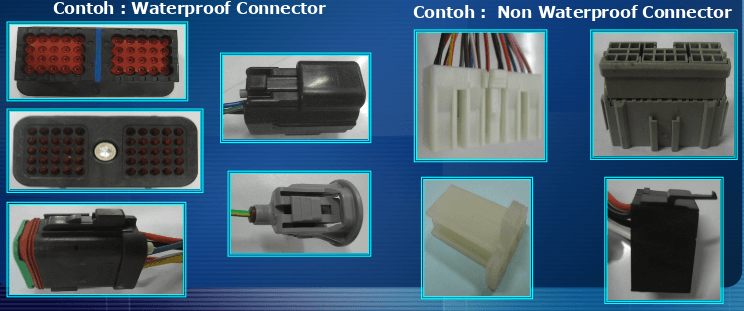 Contoh Connector Waterproof dan Non Waterproof